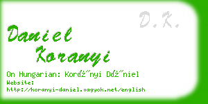 daniel koranyi business card